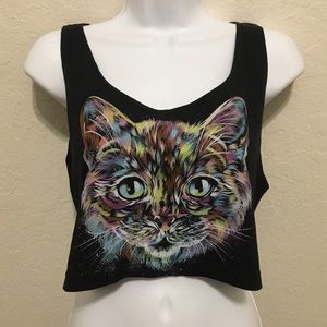 XS/S/M Into the AM Top Galaxy Cat Rave Festival OS